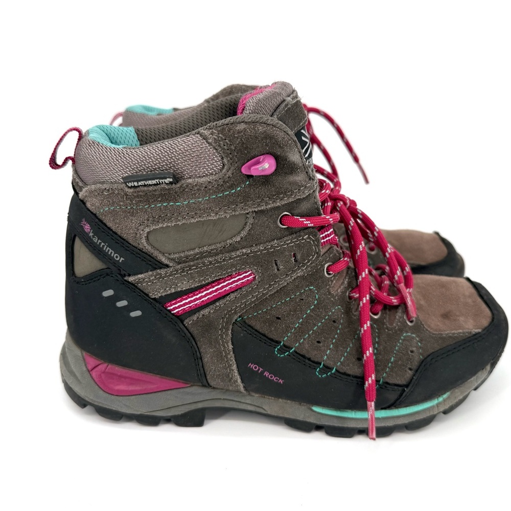Karrimor Hot Rock Gray & Purple Rain and Snow Boots with Ankle Support Size 5J